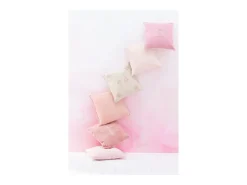 J-Line Ropa De Casa-Cojín desgastado de lino melocotón 45 x 45 cm Rosa