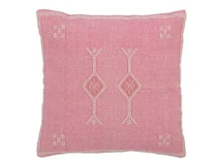 J-Line Cojín diamantes+flechas en algodón 45x15x45 cm Rosa Best