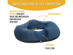 Hot Inphysio Cojín Donut para el Cóccix 44x44x7,5 COJÍN COCCIX Azul