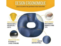 Hot Inphysio Cojín Donut para el Cóccix 44x44x7,5 COJÍN COCCIX Azul