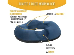 Hot Inphysio Cojín Donut para el Cóccix 44x44x7,5 COJÍN COCCIX Azul