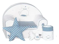 Sauthon Ropa De Casa-Cojín estrella de algodón Blanco