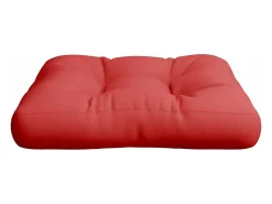 Clicnbuy Ropa De Casa-Cojín para palets de tela 58x58x10 cm Rojo
