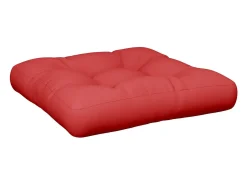 Clicnbuy Ropa De Casa-Cojín para palets de tela 58x58x10 cm Rojo