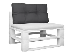 Clicnbuy Cojín para palets tela 70x40x12 cm Negro Hot