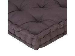 Clicnbuy Ropa De Casa-Cojín para palés algodón 120x80x10 cm Gris antracita