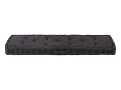 Cojín para palés algodón 120x40x7 cm ES745701 Negro Best