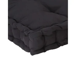 Discount Clicnbuy Cojín para palés algodón 120x40x7 cm Negro