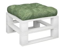 Ropa De Casa-Cojín para palés tela estampado de hojas 60x60x12 cm ES157560 Verde
