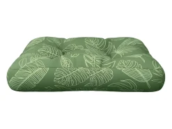 Ropa De Casa-Cojín para palés tela estampado de hojas 60x60x12 cm ES157560 Verde