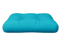 Clicnbuy Ropa De Casa-Cojín para palés tela Oxford turquesa 58x58x10 cm Azul turquesa