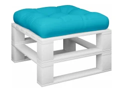 Clicnbuy Ropa De Casa-Cojín para palés tela Oxford turquesa 58x58x10 cm Azul turquesa