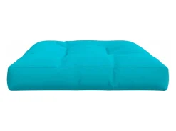 Clicnbuy Cojín para palés tela turquesa 120x80x12 cm Azul turquesa