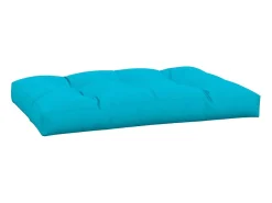 Clicnbuy Cojín para palés tela turquesa 120x80x12 cm Azul turquesa
