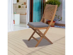 Best Chillvert Cojín para Silla Gandía Cuadrado 38x38x4,5 cm Desenfundable Gris