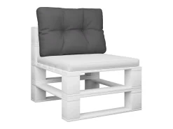 Clicnbuy Cojín para sofá de palets de tela antracita 50x40x12 cm Gris antracita Best