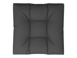 Clicnbuy Ropa De Casa-Cojín para sofá de palets de tela 70x70x12 cm Negro