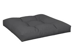 Clicnbuy Ropa De Casa-Cojín para sofá de palets de tela 70x70x12 cm Negro