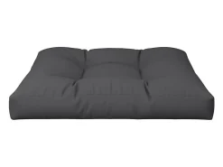 Clicnbuy Ropa De Casa-Cojín para sofá de palets de tela 70x70x12 cm Negro