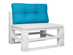 Clicnbuy Ropa De Casa-Cojín para sofá de palets de tela claro 70x40x12 cm Azul