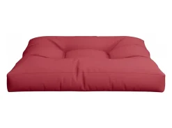 New Clicnbuy Cojín para sofá de palets de tela tinto 80x80x12 cm Rojo