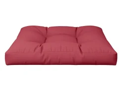 New Clicnbuy Cojín para sofá de palets de tela tinto 80x80x12 cm Rojo