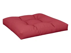 New Clicnbuy Cojín para sofá de palets de tela tinto 80x80x12 cm Rojo