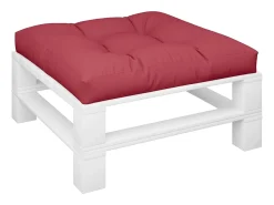 New Clicnbuy Cojín para sofá de palets de tela tinto 80x80x12 cm Rojo