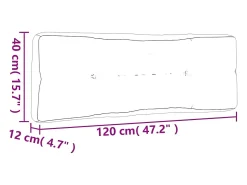 Clearance Clicnbuy Cojín para sofá de palets de tela 120x40x12 cm Gris antracita