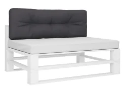 Clearance Clicnbuy Cojín para sofá de palets de tela 120x40x12 cm Gris antracita