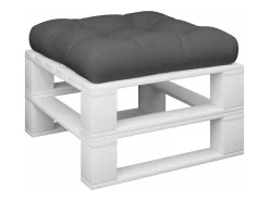 Clicnbuy Ropa De Casa-Cojín para sofá de palets de tela antracita 60x61,5x10 cm Gris antracita