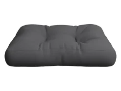 Clicnbuy Ropa De Casa-Cojín para sofá de palets de tela antracita 60x61,5x10 cm Gris antracita