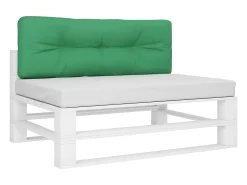 Clicnbuy Cojín para sofá de palets de tela 120x40x12 cm Verde