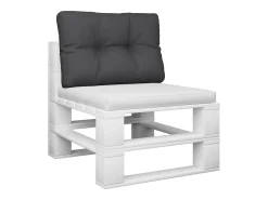 Clicnbuy Cojín para sofá de palets de tela 60x40x12 cm Negro New