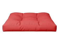 Clicnbuy Ropa De Casa-Cojín para sofá de palets de tela 70x70x12 cm Rojo