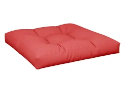 Clicnbuy Ropa De Casa-Cojín para sofá de palets de tela 70x70x12 cm Rojo