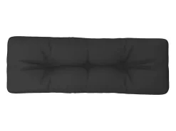 Cojín para sofá de palets de tela 120x40x12 cm ES714555 Negro Discount