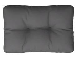 Clicnbuy Ropa De Casa-Cojín para sofá de palets de tela gria antracita 60x40x12 cm Gris antracita