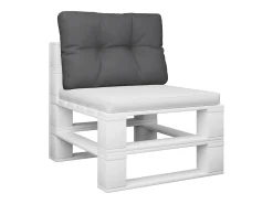 Clicnbuy Ropa De Casa-Cojín para sofá de palets de tela gria antracita 60x40x12 cm Gris antracita