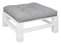 Clicnbuy Ropa De Casa-Cojín para sofá de palets de tela 80x80x12 cm Gris