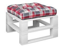 Clicnbuy Cojín para sofá de palets de tela a cuadros rojos Multicolor Online