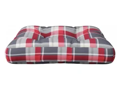 Clicnbuy Cojín para sofá de palets de tela a cuadros rojos Multicolor Online