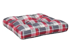 Clicnbuy Cojín para sofá de palets de tela a cuadros rojos Multicolor Online