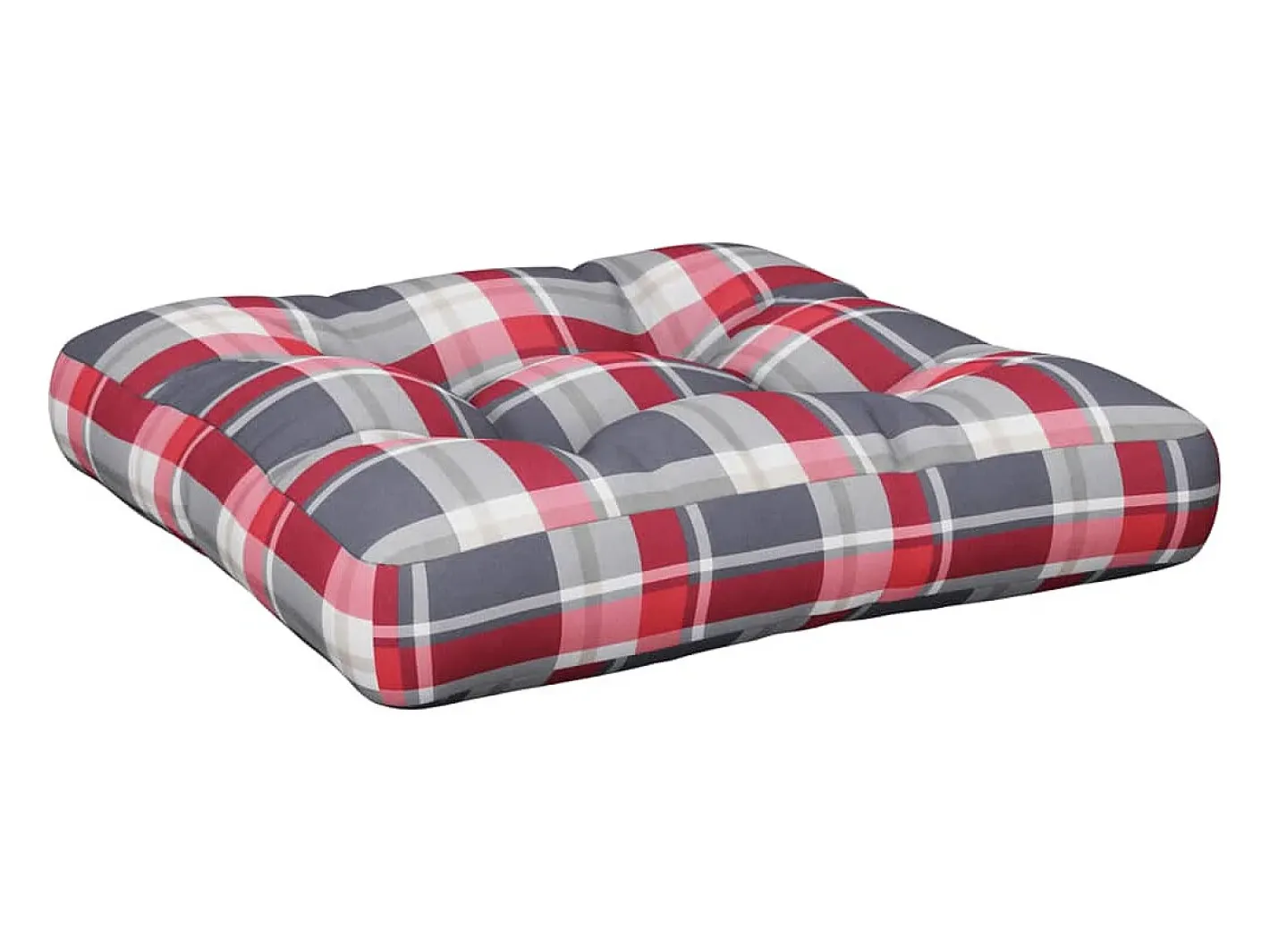 Clicnbuy Cojín para sofá de palets de tela a cuadros rojos Multicolor Online