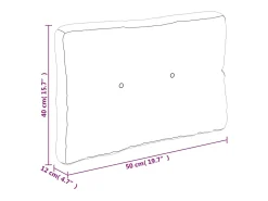 Clicnbuy Cojín para sofá de palets de tela antracita 50x40x12 cm Gris antracita Discount