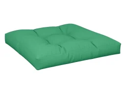 Clicnbuy Ropa De Casa-Cojín para sofá de palets de tela 70x70x12 cm Verde