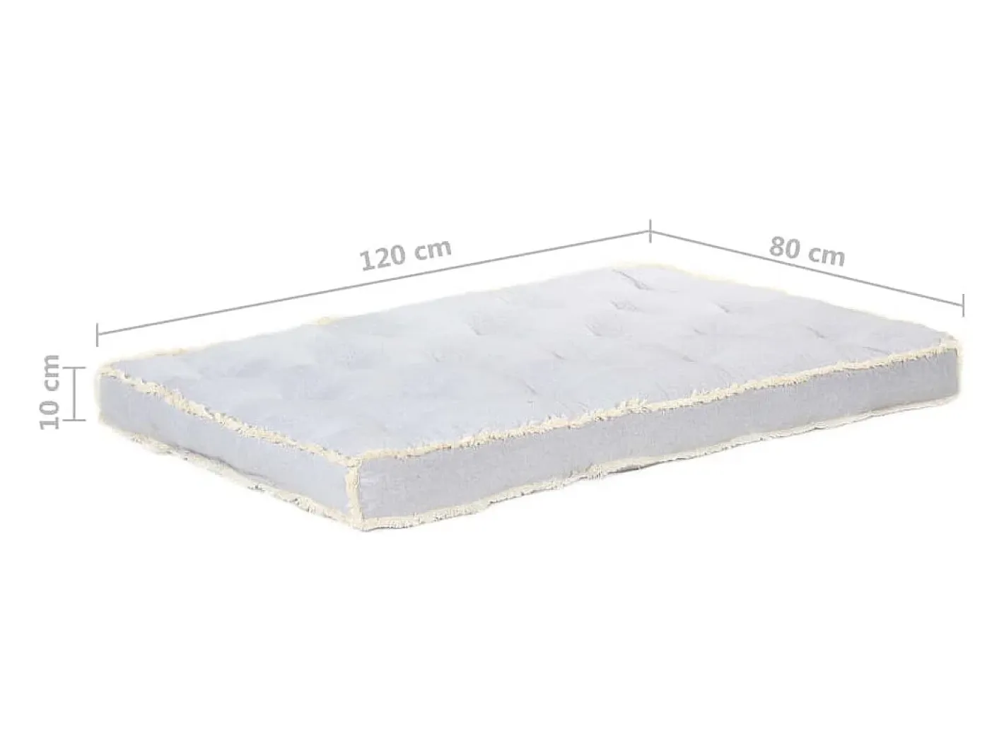 Clicnbuy Ropa De Casa-Cojín para sofá de palets 120x80x10 cm Gris