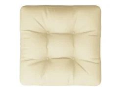 Clicnbuy Cojín para sofá de palets tela 60x60x12 cm Crema New