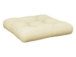 Clicnbuy Cojín para sofá de palets tela 60x60x12 cm Crema New