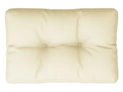 Outlet Clicnbuy Cojín para sofá de palets tela 50x40x12 cm Crema
